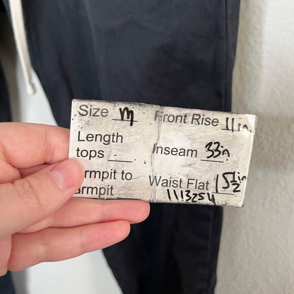 Essentials Black Twill Drawstring Skinny Pants Ankle Zip Mens Medium - Picture 12 of 12